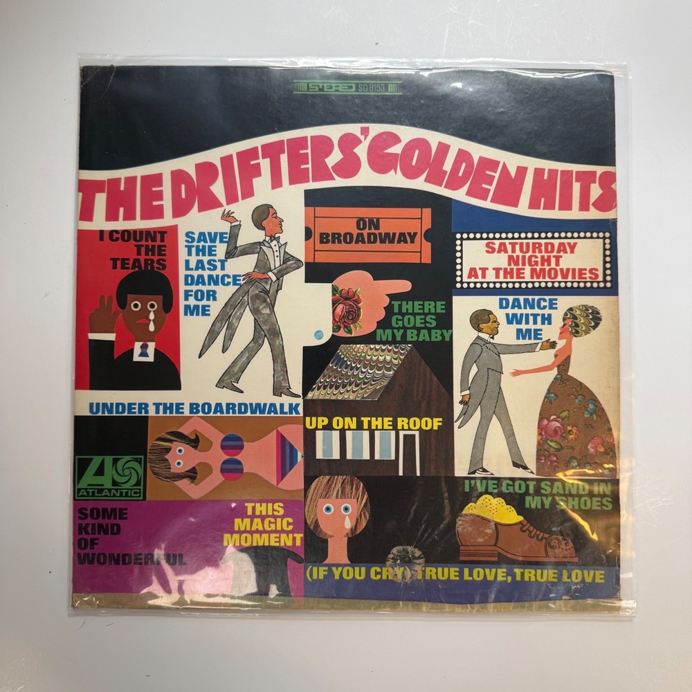 Atlantic Vinyl Record 12" The Drifters Golden Hits SD 8153 Soul R&B 60s Vintage